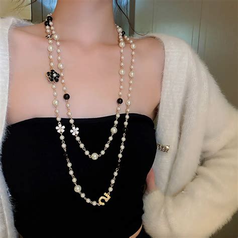 chanel choker necklace dupe|authentic chanel pearl necklace.